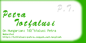 petra totfalusi business card